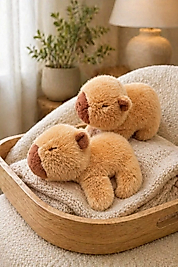 Bileğe Takılan Peluş Capybara - Kolda Taşınabilir Sevimli Uyku Arkadaşı Kapibara 1 Adet