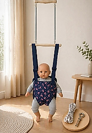 Bebek Hoppala Zıp Zıp - 18 Kg Kapasiteli Tavan Askılı Yaylı Salıncak Lacivert