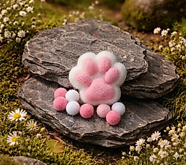 Pembe Kedi Patisi Squishy Stres Oyuncağı - Yumuşak Dokulu Rahatlatıcı Paw Squishy El Egzersiz Oyuncağı