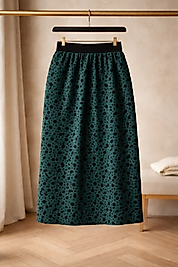 Kız Çocuk Puantiye Desenli Beli Lastikli Astarlı Etek